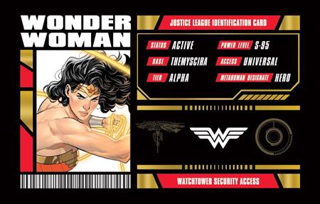 WONDER WOMAN JUSTICE LEAGUE MEMBERSHIP CARD REPLICA