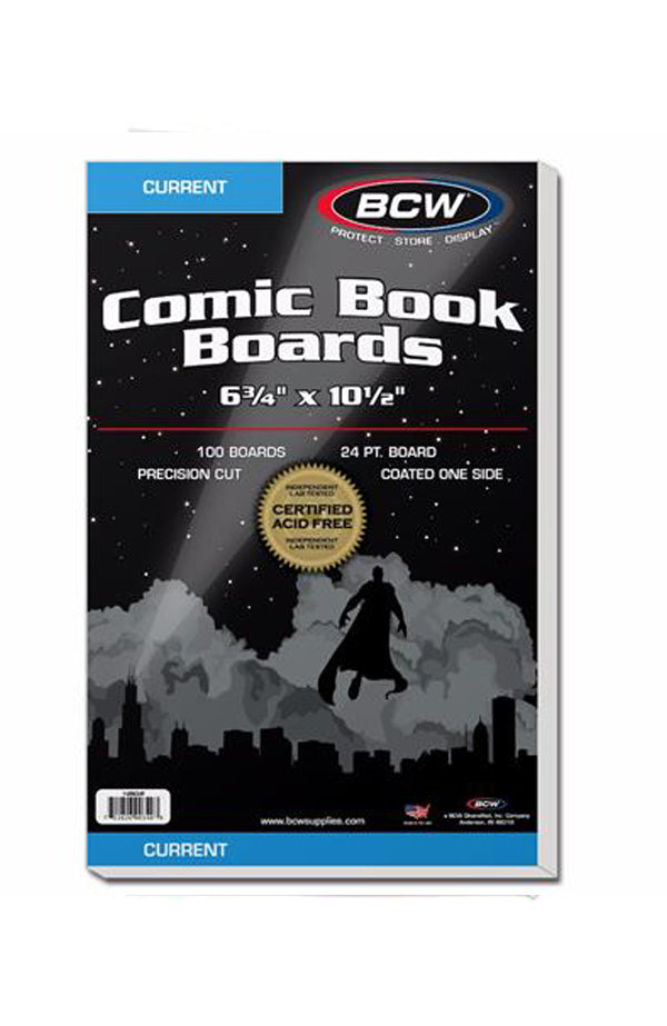 BCW SUPPLIES CURRENT COMIC BACKING BOARDS (PACK OF 100)