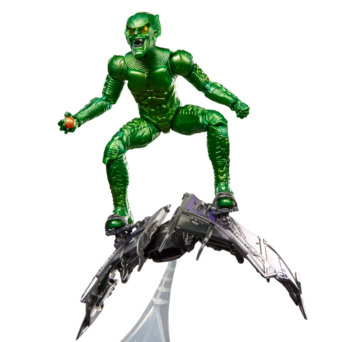 Green superhero figure on a white background