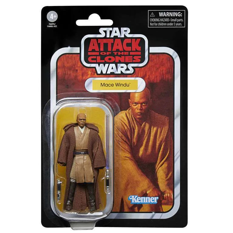Mace Windu action figure in package blister card and bubble