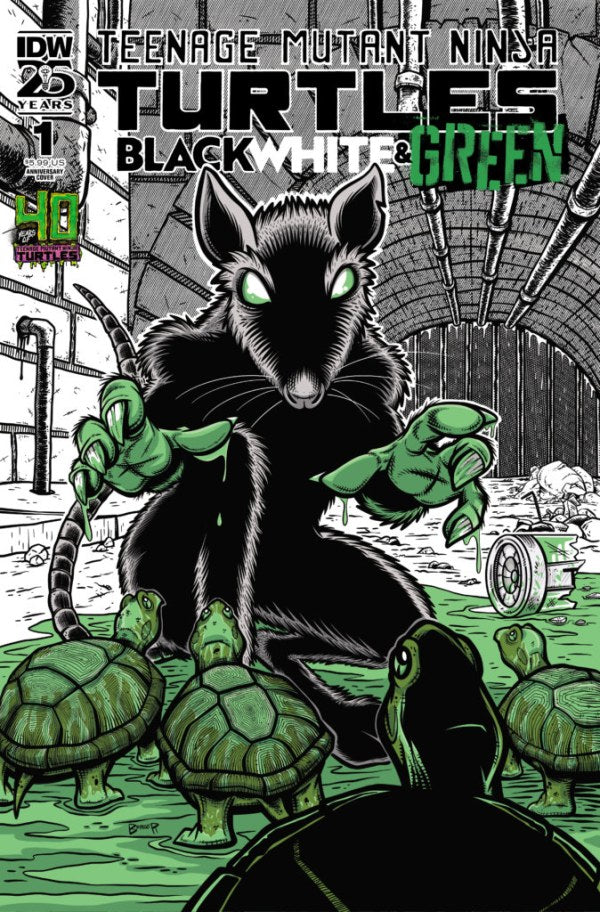 TEENAGE MUTANT NINJA TURTLES: BLACK, WHITE & GREEN (2024) #1