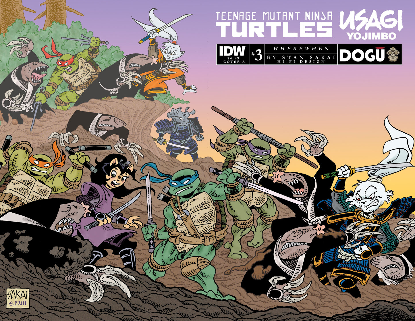 TEENAGE MUTANT NINJA TURTLES/USAGI YOJIMBO: WHEREWHEN #3 (2023)